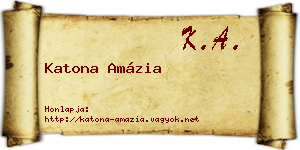 Katona Amázia névjegykártya